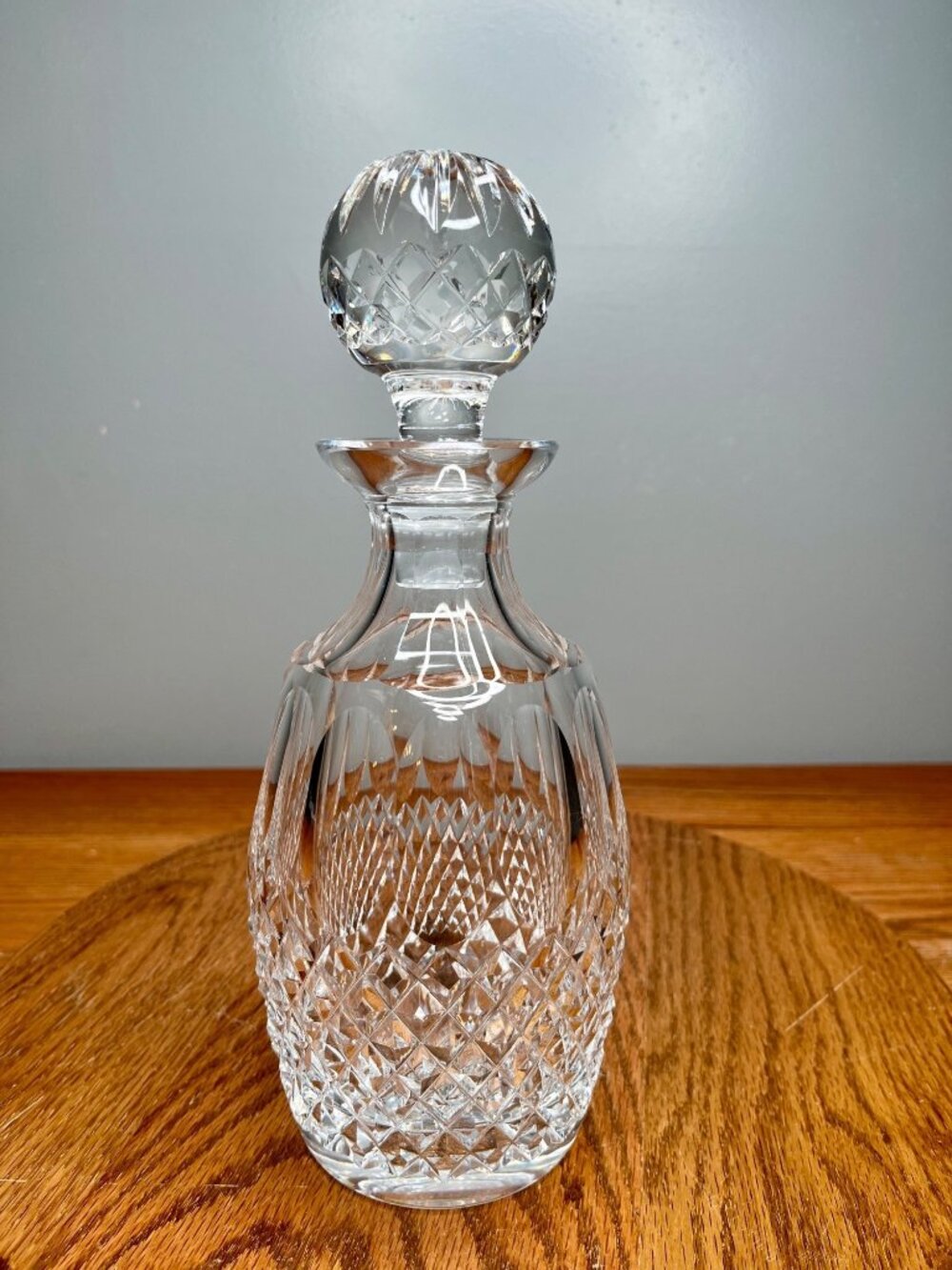 Waterford Crystal Coleen 10 5/8" Short Stem Cut Spirit Decanter with Stopper